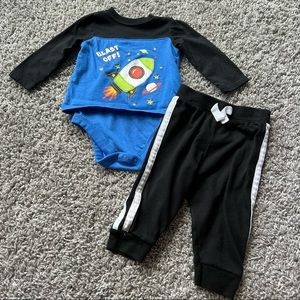 12 Month Baby Boys Rocket Ship Outfit